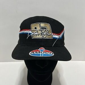 Vintage Dave Blaney Amoco Racing Snapback Hat Inaugural 1998 Black